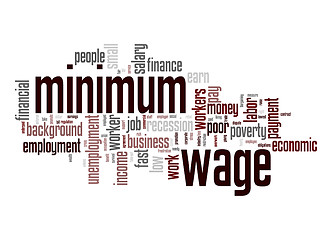 Image showing Minimum wage word cloud