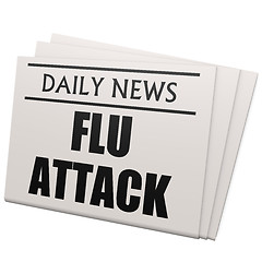 Image showing Newspaper flu attack