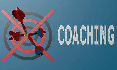 Image showing Dart board blue coaching