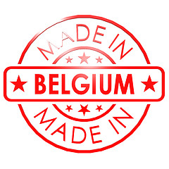 Image showing Made in Belgium red seal