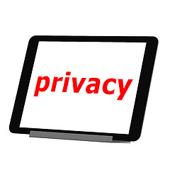 Image showing Tablet privacy