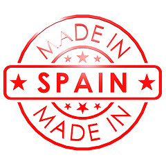 Image showing Made in Spain red seal