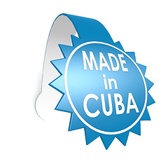 Image showing Blue label made in Cuba