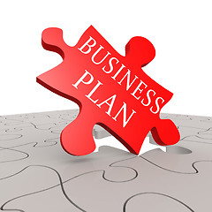 Image showing Business plan puzzle