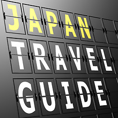 Image showing Airport display Japan travel guide