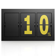 Image showing Airport display board 10 percent