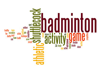 Image showing Badminton word cloud