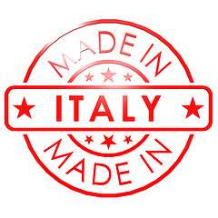 Image showing Made in Italy red seal