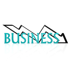 Image showing Business down arrow