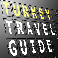 Image showing Airport display Turkey travel guide