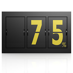 Image showing Airport display board 75 percent