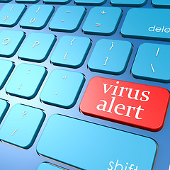 Image showing Virus alert keyboard