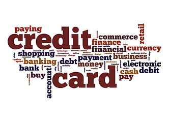 Image showing Credit card word cloud