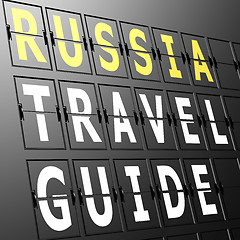 Image showing Airport display Russia travel guide