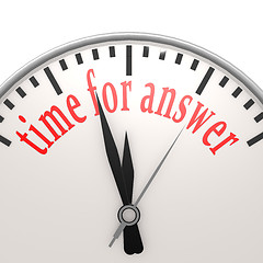 Image showing Time for answer clock
