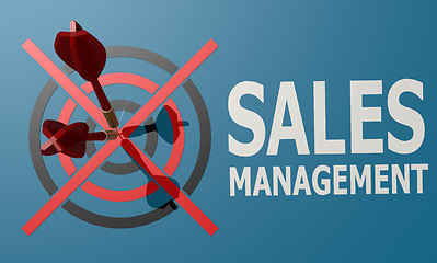 Image showing Dart board blue sales management