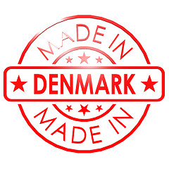 Image showing Made in Denmark red seal