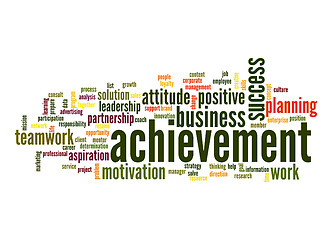 Image showing Achievement word cloud