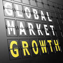 Image showing Airport display global market growth