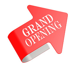 Image showing Grand opening twist label