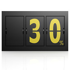 Image showing Airport display board 30 percent