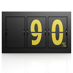 Image showing Airport display board 90 percent