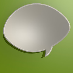 Image showing Green talk bubble