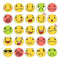 Image showing Cartoon Smile Icons Set