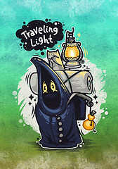 Image showing Traveling Light Cartoon Character
