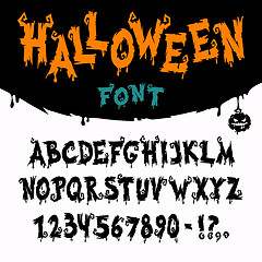 Image showing Halloween Vector Font