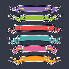 Image showing Cartoon Ribbons Set