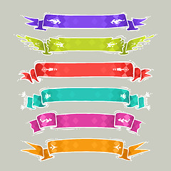 Image showing Cartoon Ribbons Set2