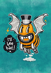 Image showing Cartoon Monster I\'ll Bee Bat