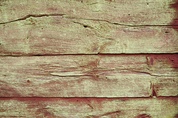 Image showing Old wooden plank wall