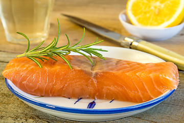 Image showing Raw salmon fillet