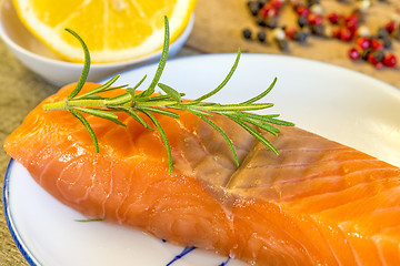 Image showing Raw salmon fillet