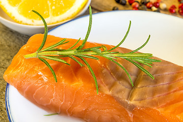 Image showing Raw salmon fillet