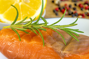 Image showing Raw salmon fillet