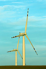 Image showing Windmills in Taczalin,Poland