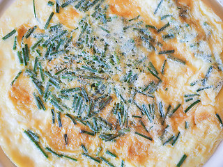 Image showing Omelette with chives