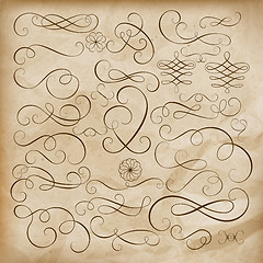 Image showing Calligraphic design elements Set. EPS 10