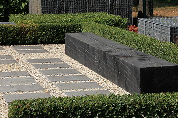 Image showing modern garden bench