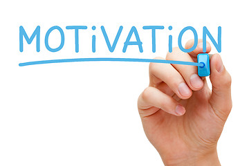 Image showing Motivation Blue Marker