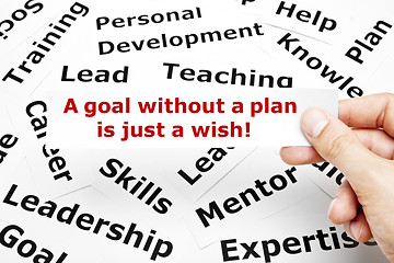Image showing A goal without a plan is just a wish Concept