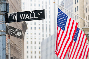 Image showing Wall street, New York, USA.