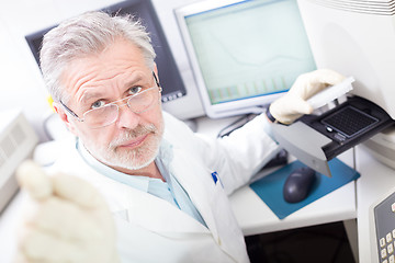 Image showing Life scientist researching in the laboratory.