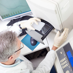 Image showing Life scientist researching in the laboratory.