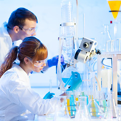 Image showing Young chemists in the laboratory.