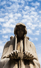 Image showing Old cemetery statue