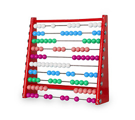 Image showing Old abacus on white